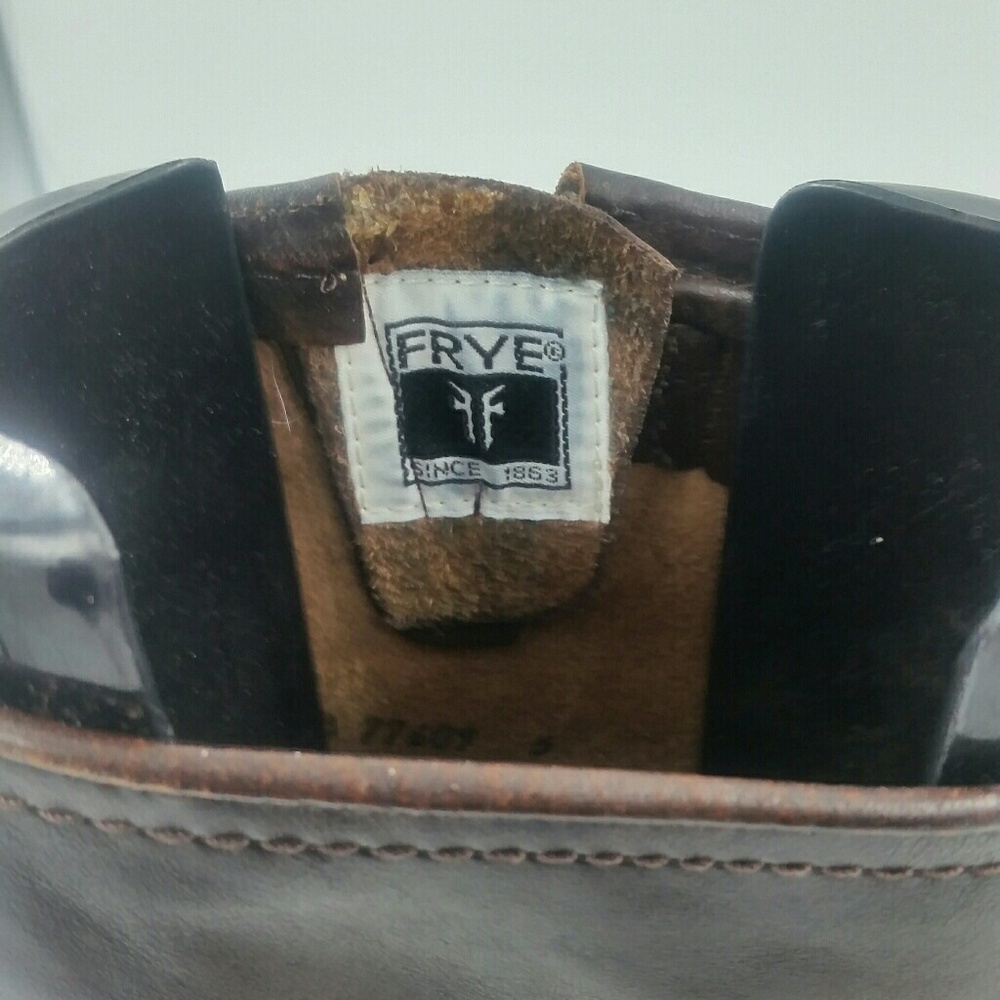 FRYE l Veronica Slouch Dark Brown Boots - Picture 4 of 8